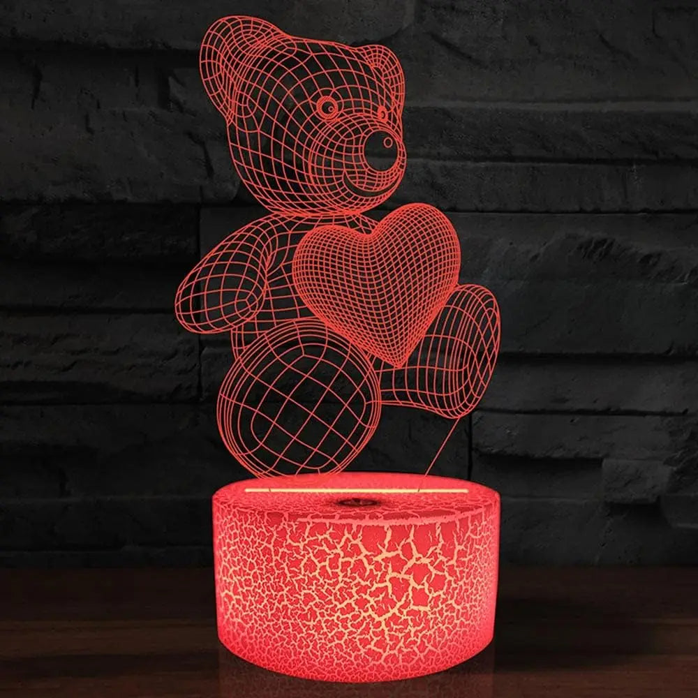 3D Acrylic LED Night Light with Remote