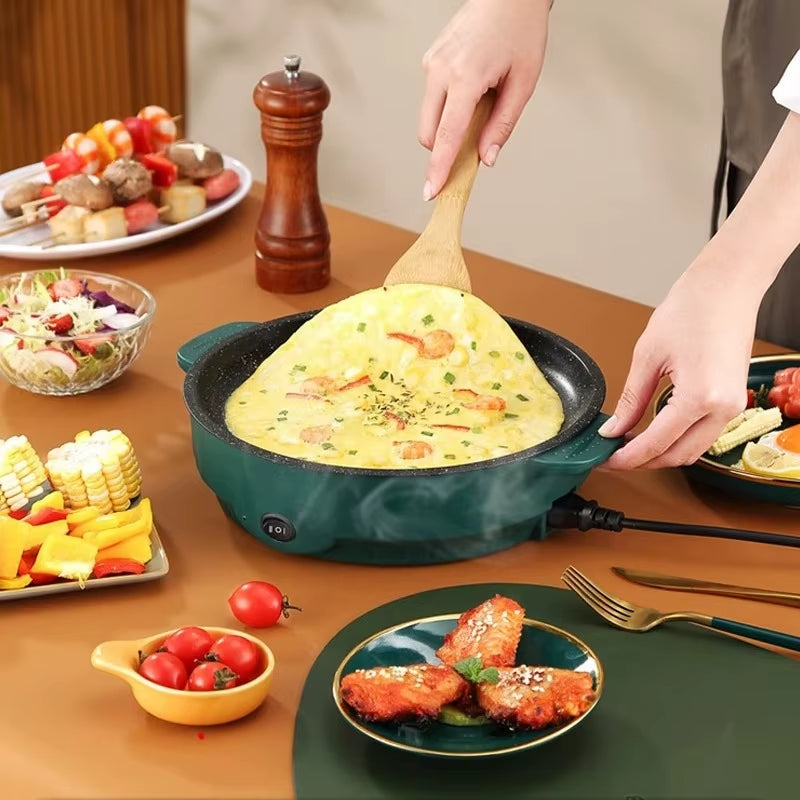 Electric Multicooker Electric Frying Pan 220V Househould Barbecue Fried Steak Fish Omelette Frying Pan Non-Stick Cooking Machine