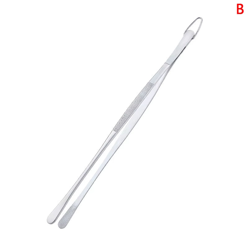 30CM Kitchen Tweezers Fine Tweezer Tongs Extra-Long Stainless Steel Cooking Tweezers for BBQ Cooking Bartending Tools