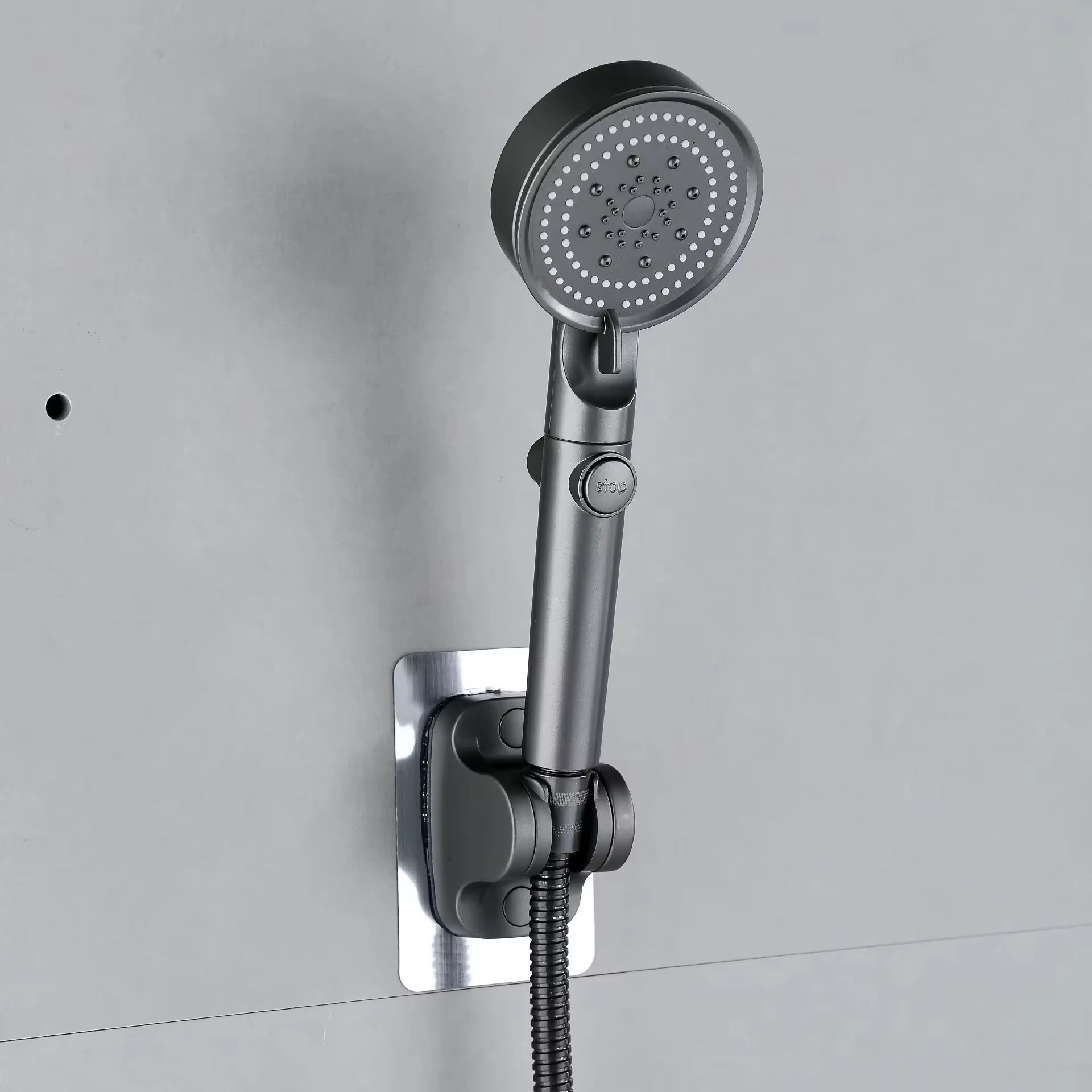 5 Modes High Pressure Shower Head Adjustable Showerheads with Hose Water Saving One-Key Stop Spray Nozzle Bathroom Accessories