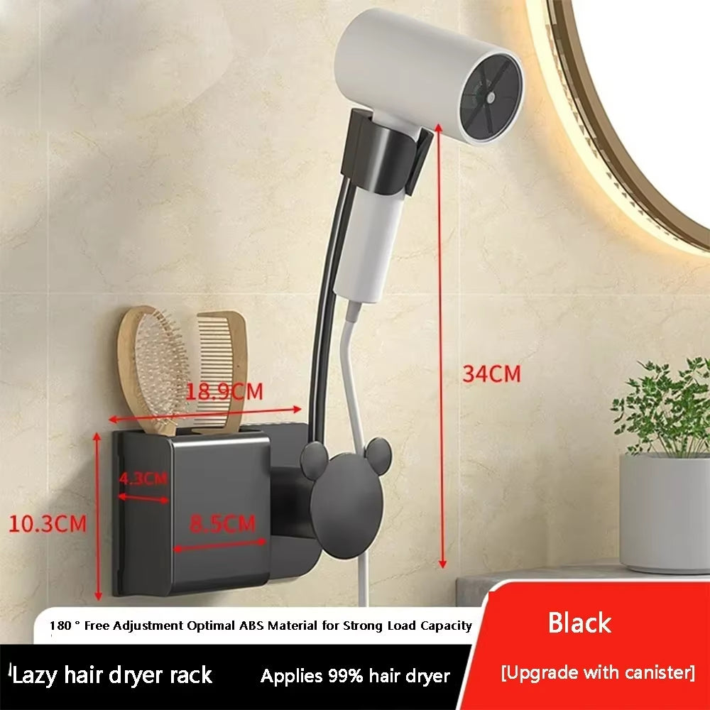 Adjustable Wall Hanging Free of Hands Universal Storage Rack Bathroom Shelf Hair Dryer Holder Bathroom Shelf without Drilling