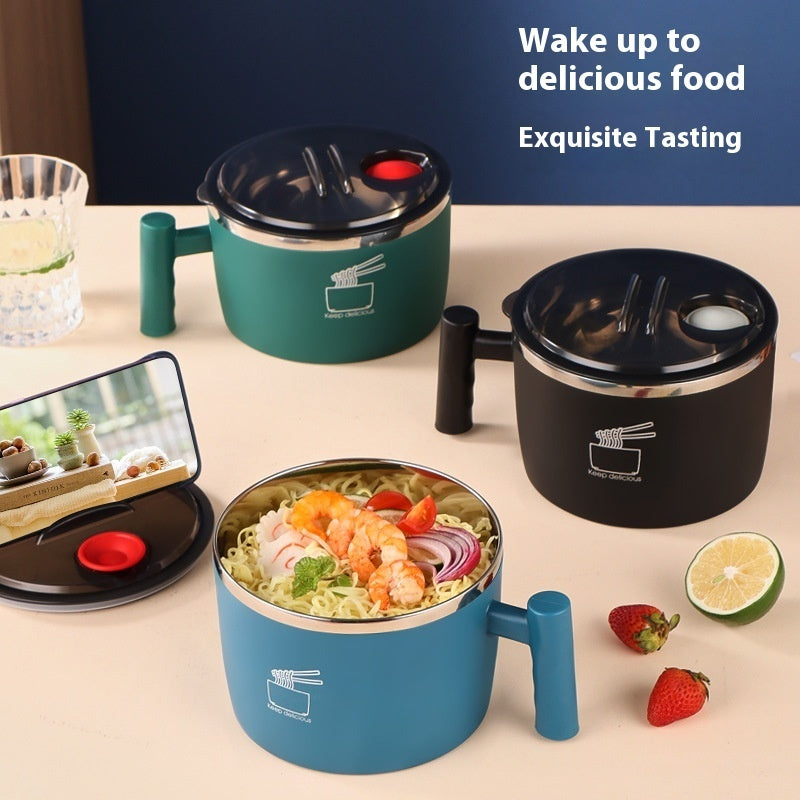 Stainless Steel Instant Noodle Bowl with Lid