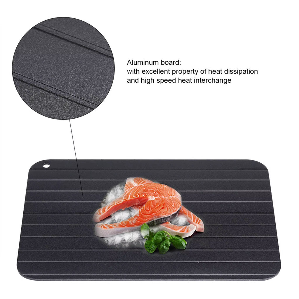 Metal Aluminum Fast Safe Food Meat Defrosting Thawing Tray Plate Home Kitchen Gadget