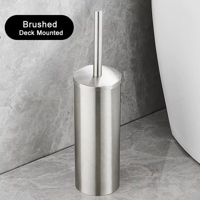 Stainless Steel Bathroom Toilet Brush Holder Accessories Black Toilet Brush Wall Mounted WC Cleaner Brush FR07