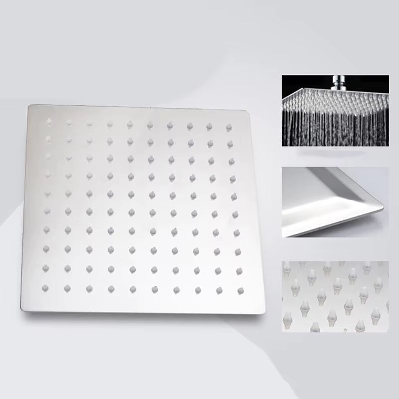 Round & Square Stainless Steel Showerhead Rainfall Rain Shower Head Chrome High Pressure Bath Faucet Dusche Ducha Rainshower