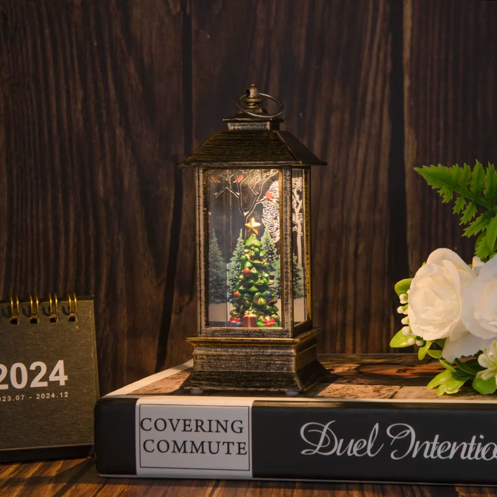 1PC Light Night Light Christmas Interior Light Desktop Decoration Christmas Tree Santa Claus Decorative Desktop Decoration No W