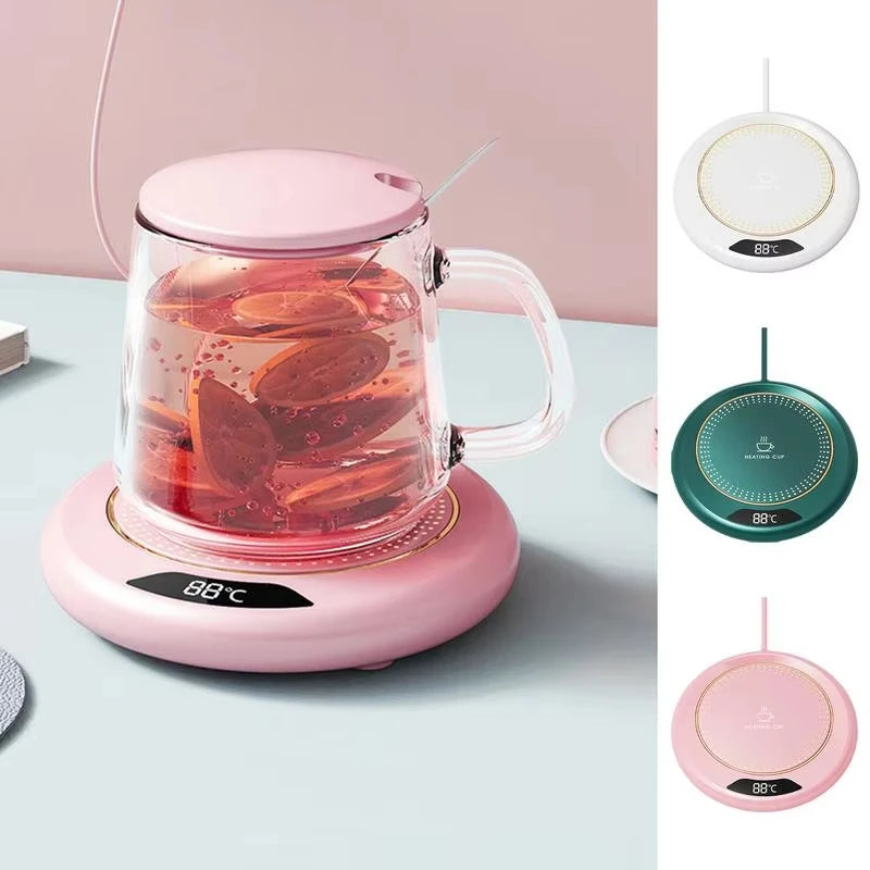 USB Heating Coaster 3 Speed Adjustment Thermostatic 55 Degrees Constant Temperature Warmer for Coffee Mug Milk Tea Water Cup dheld Fan USB Rechargeable Personal Highspeed Fans Electric Eyelash Fan Automatic Stirring Cup Rechargeable Magnetic Mixer Electri