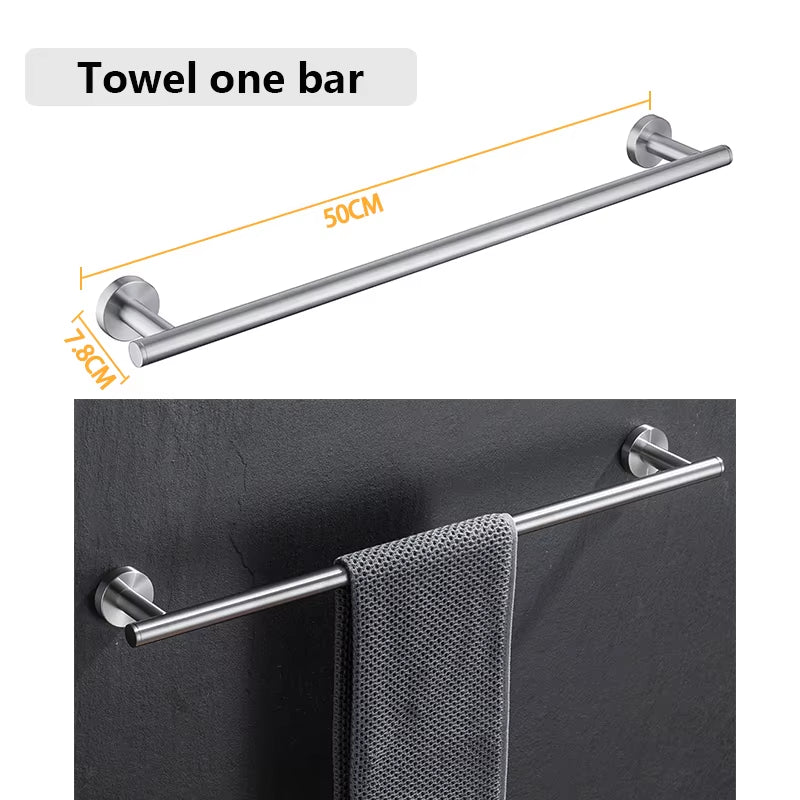 Stainless Steel Bathroom Hardware Set Bathroom Accessories Black Towel Rail Bar Rack Gold Towel Bar Shelf Towel Holder