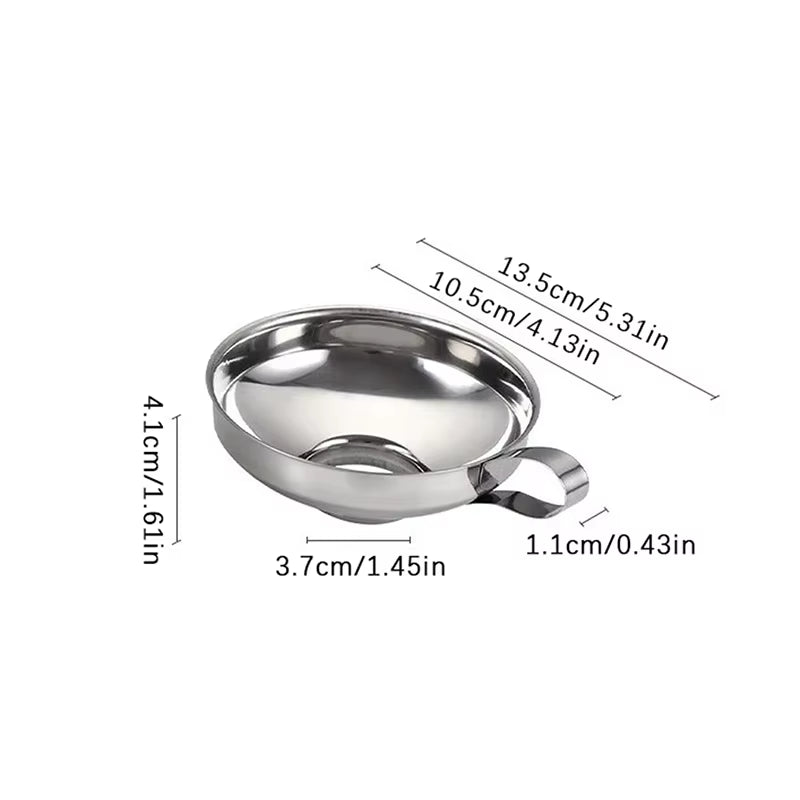 Stainless Steel Wide-Mouth Funnel Jam Salad Dressing Funnel Large Multi-Function Wine Leak Oil Leak Kitchen Accessories Gadgets