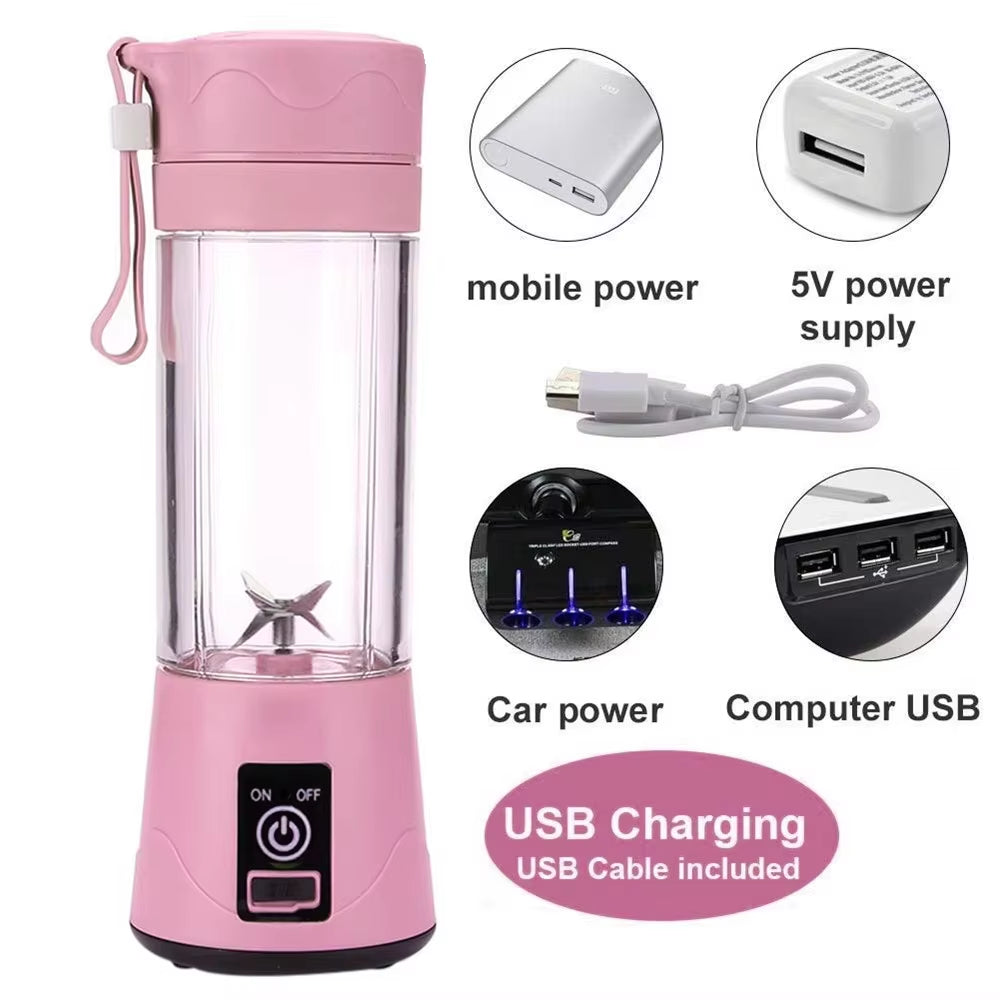 Mini Juicer Portable Blender Fruit Milkshake Handheld Electric Juicer USB Rechargeable Multifunction Blender Kitchen Supplies