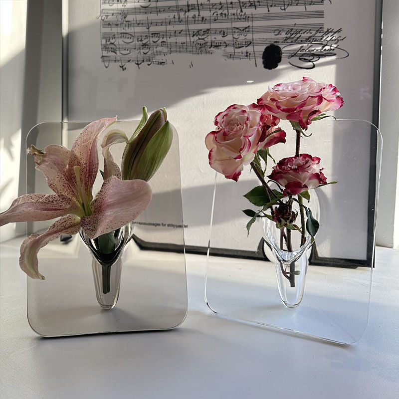 Acrylic Photo Frame Flower Vase